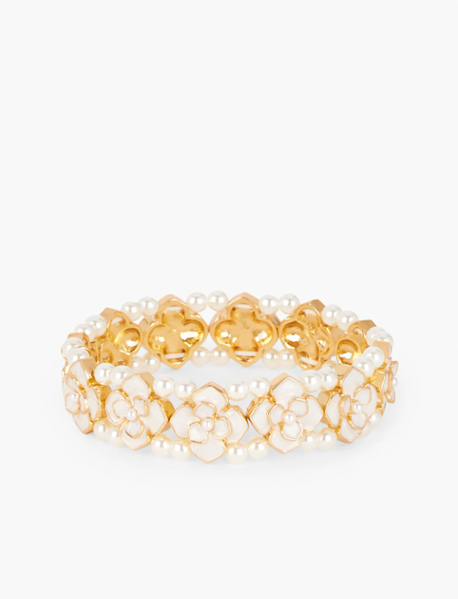 TALBOTS MIXED PETALS STRETCH BRACELET