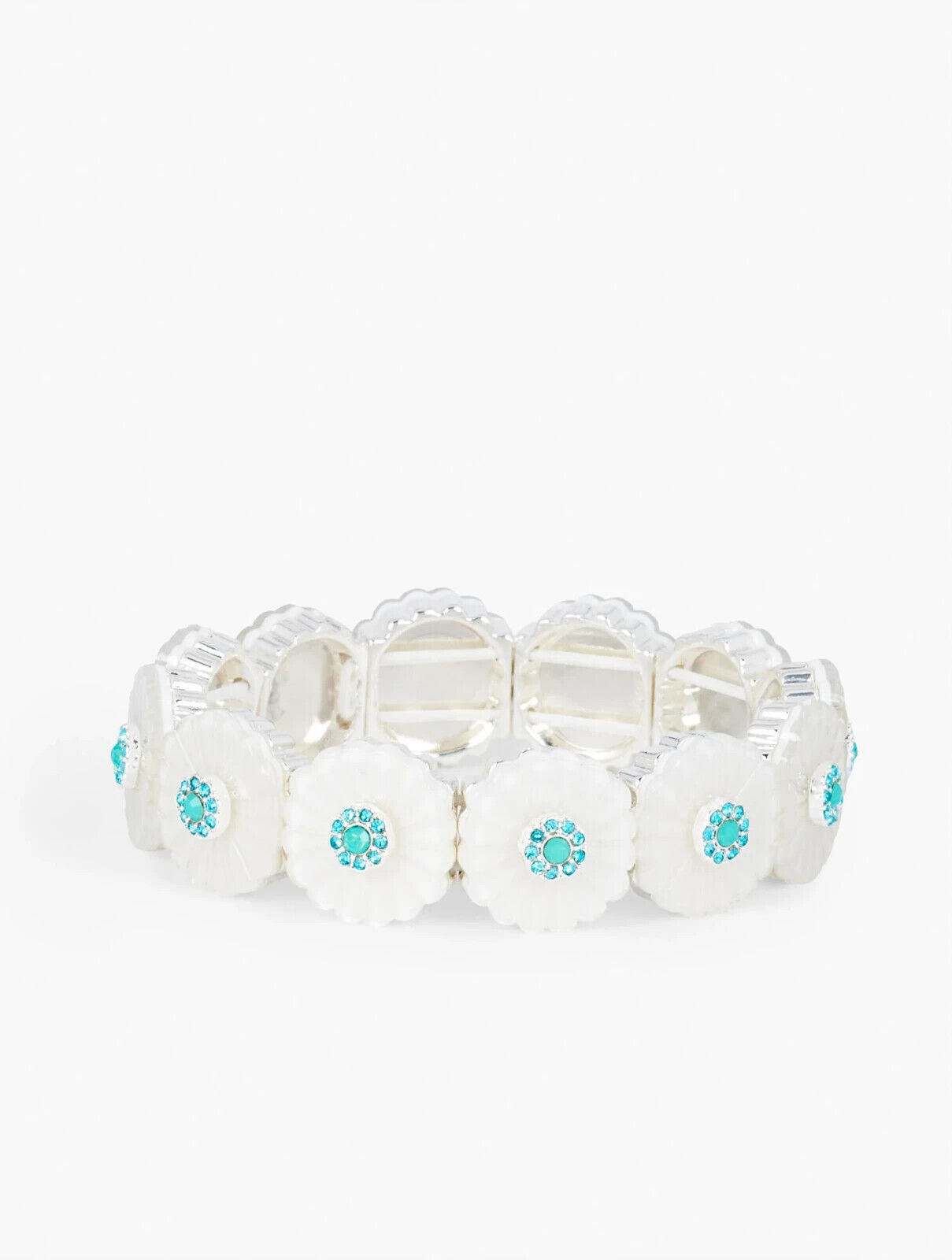 TALBOTS CARVED FLORAL STRETCH BRACELET