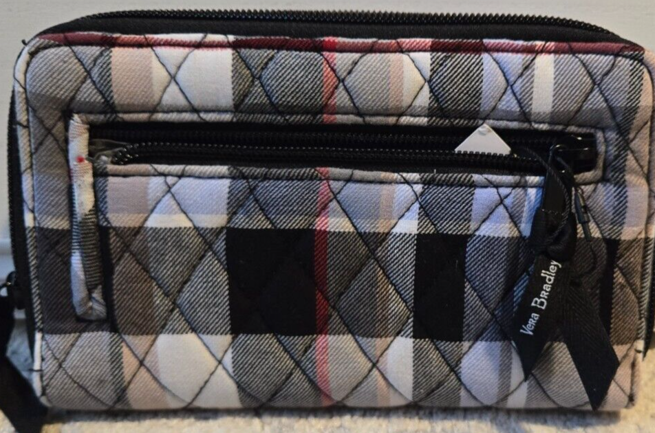 Vera Bradley RFID Turnlock Wallet, Plaid Wallet