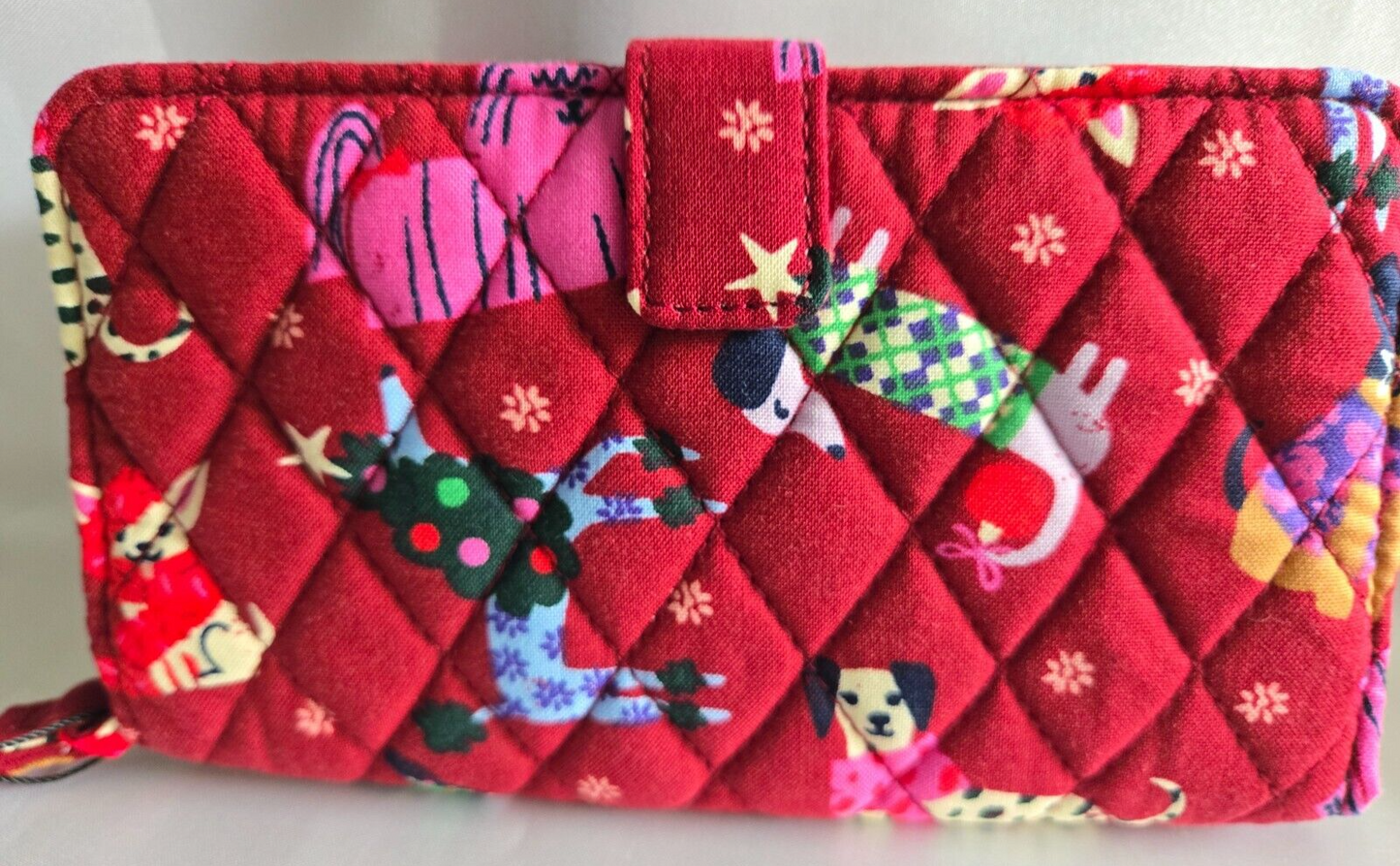 Vera Bradley Phone Wristlet, Holiday Hounds