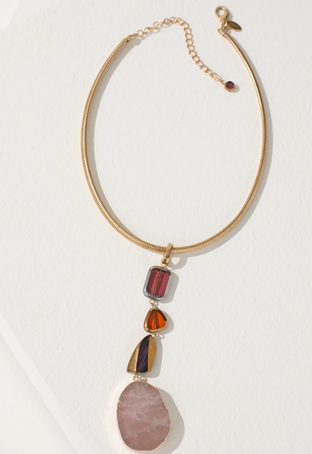 CHICO'S TIERED PENDANT NECKLACE