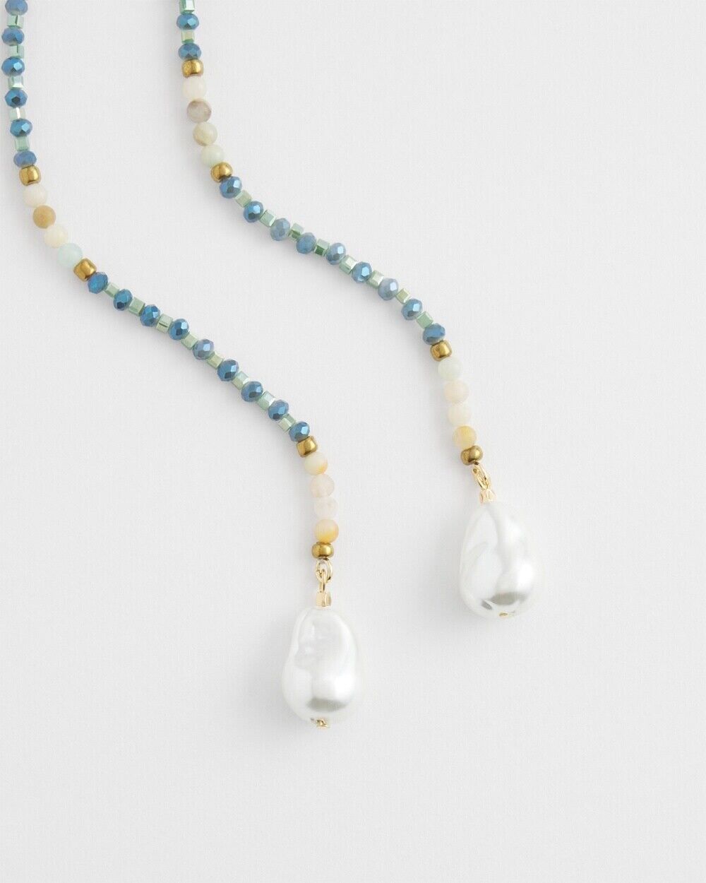 CHICO'S BEADED LARIAT NECKLACE
