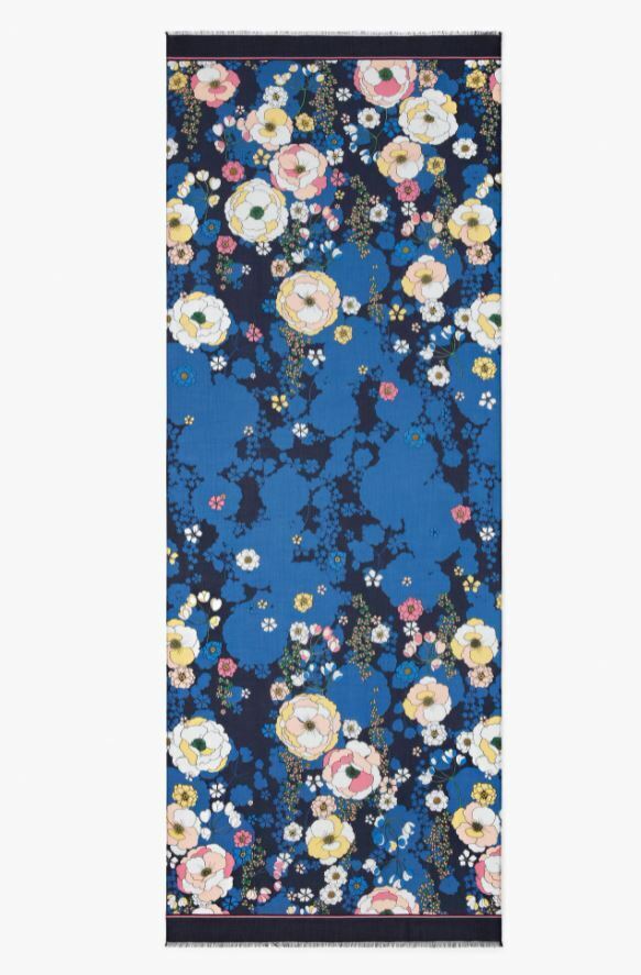 TALBOTS FALLING BLOSSOMS OBLONG SCARF