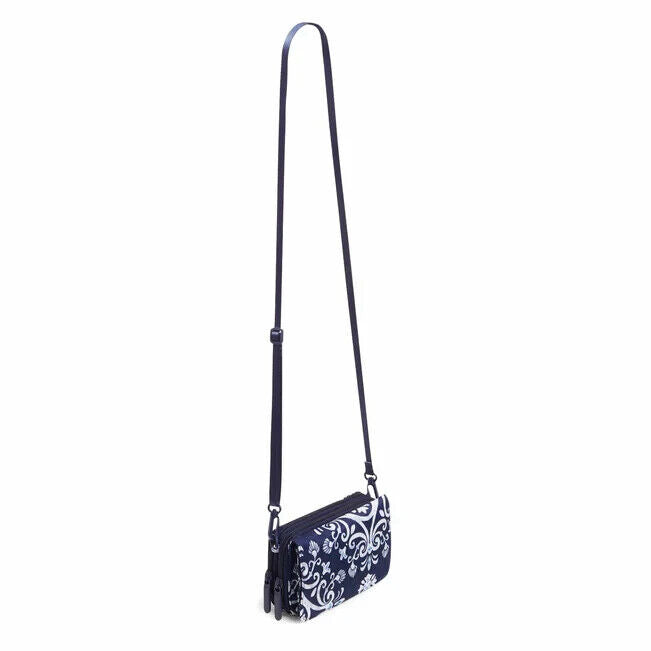 Vera Bradley RFID 3-in-1 Crossbody Bag, Steel Blue Medallion