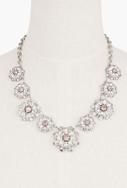 TALBOTS GRAPHITE NIGHT STATEMENT NECKLACE