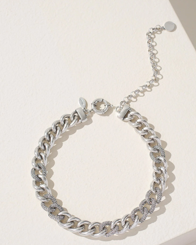 CHICO'S SILVERTONE CHAIN NECKLACE