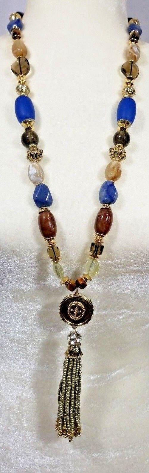 CHICO'S MULTI-COLORED TASSEL Y-NECKLACE