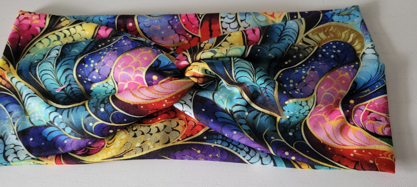 Printed Multicolor Twisted Headband