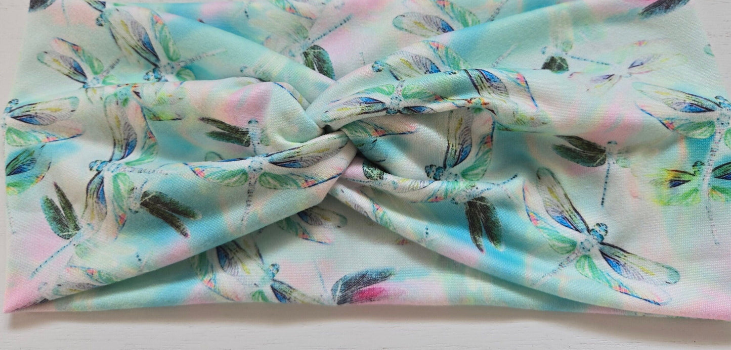 Dragonfly Printed Twisted Headband