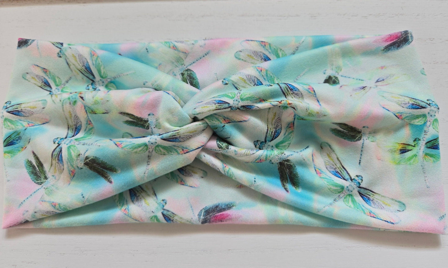 Dragonfly Printed Twisted Headband