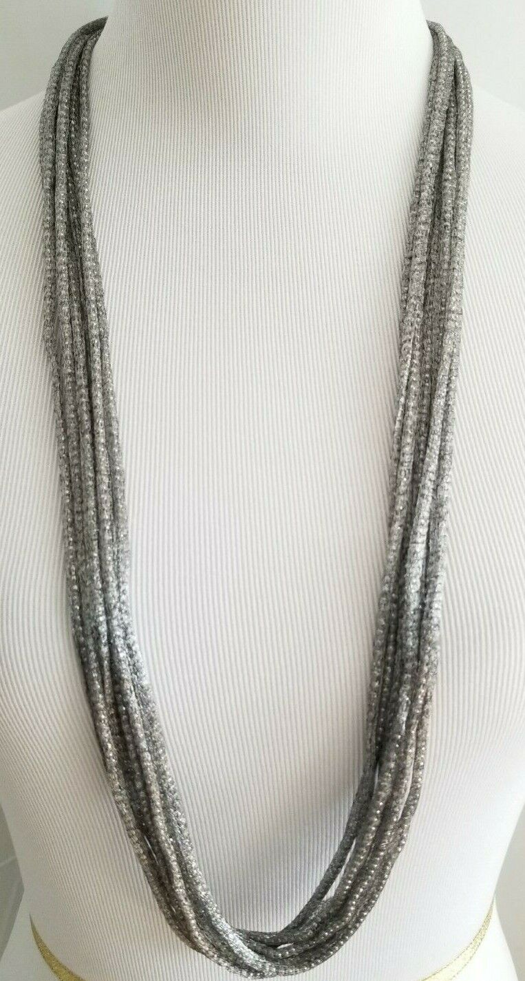 CHICO'S SILVERTONE MULTISTRAND NECKLACE