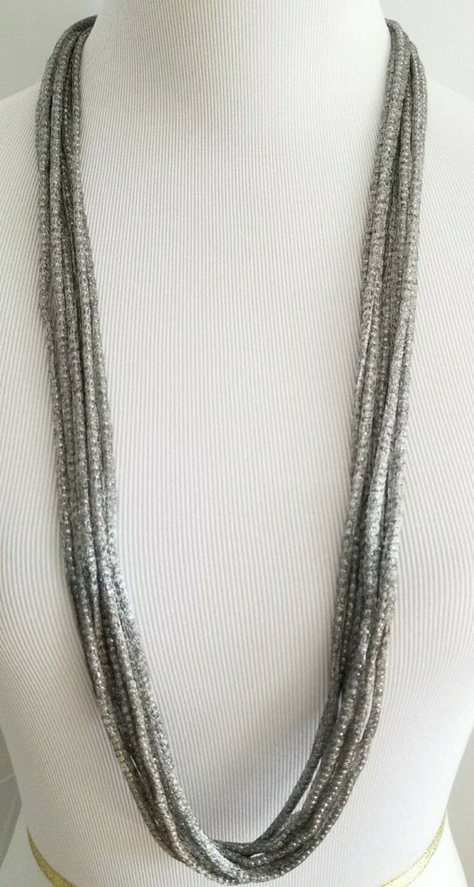 CHICO'S SILVERTONE MULTISTRAND NECKLACE