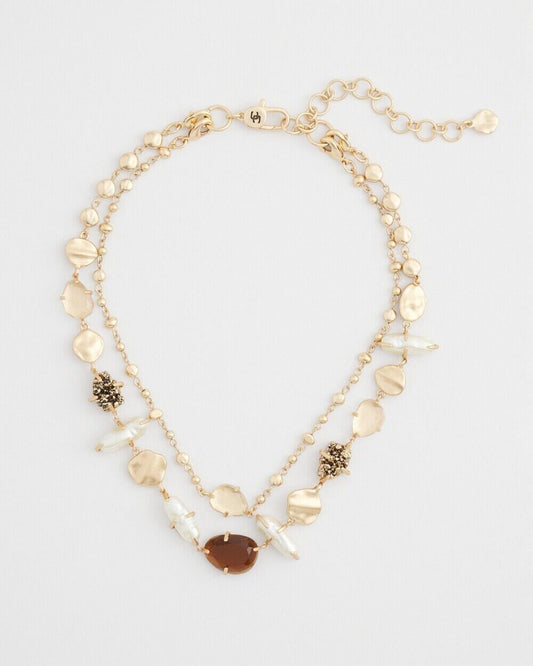 CHICO'S LAYERED CONVERTIBLE NECKLACE