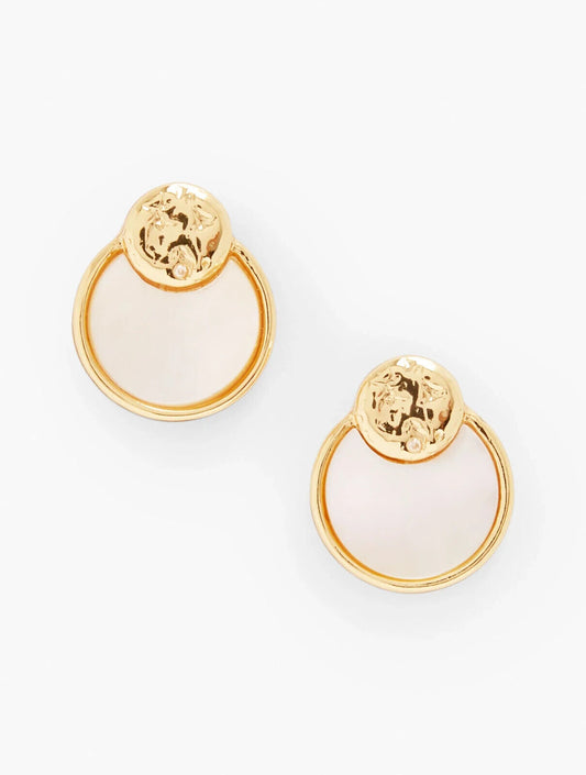 TALBOTS MOTHER-OF-PEARL STUD EARRINGS