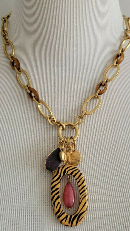 CHICO'S ANIMAL-PRINT NECKLACE