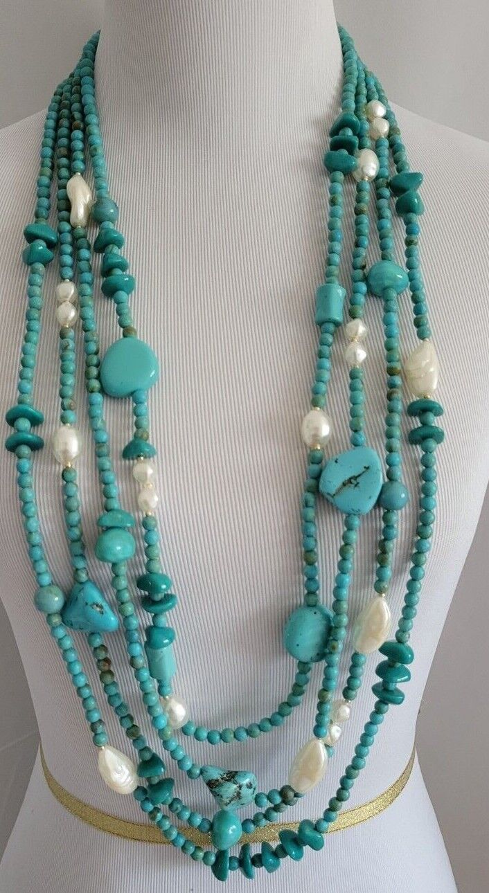 CHICO'S BEADED MULTISTRAND NECKLACE