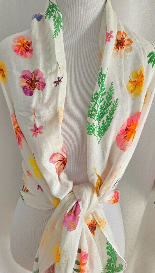 TALBOTS OCCASION WRAP - FLORAL MEADOW