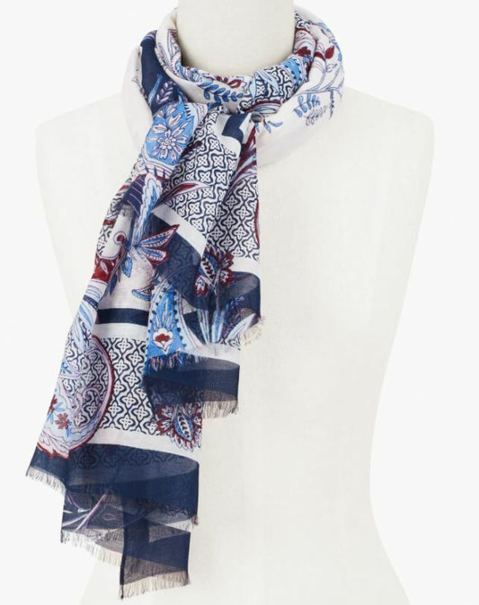 TALBOTS WINDING PAISLEY OBLONG SCARF