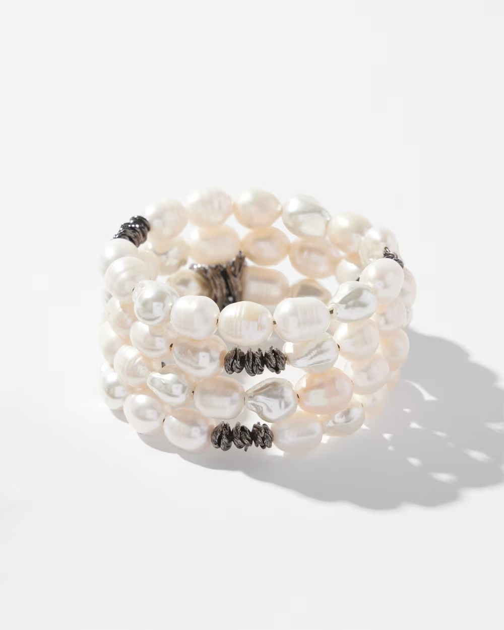 CHICO'S FRESH WATER PEARL COIL BRACELET