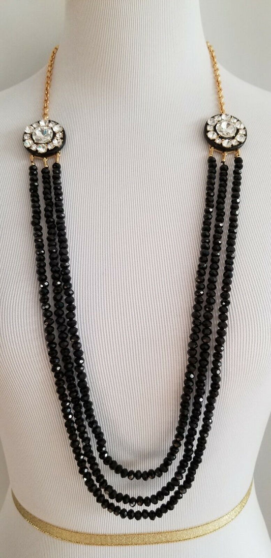 TALBOTS POLKA NIGHTS LONG BEAD NECKLACE