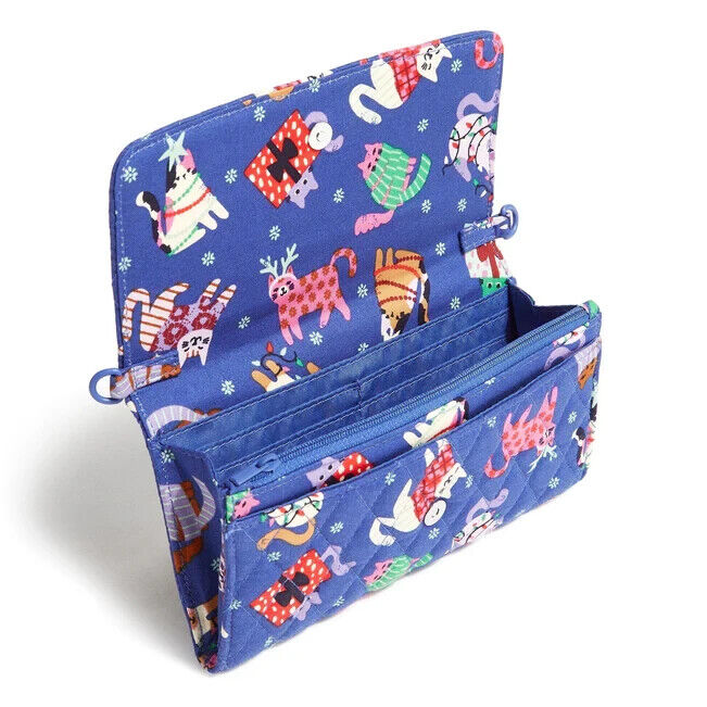 Vera Bradley Wallet Crossbody, Catnip Christmas