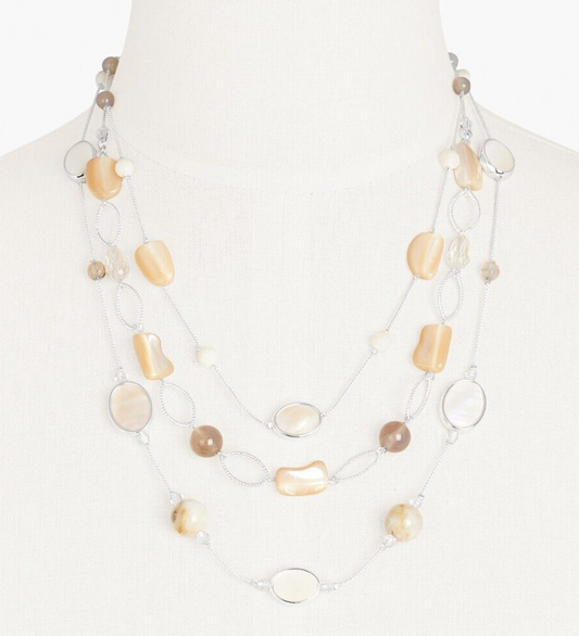 TALBOTS AU NATURAL LAYERED NECKLACE