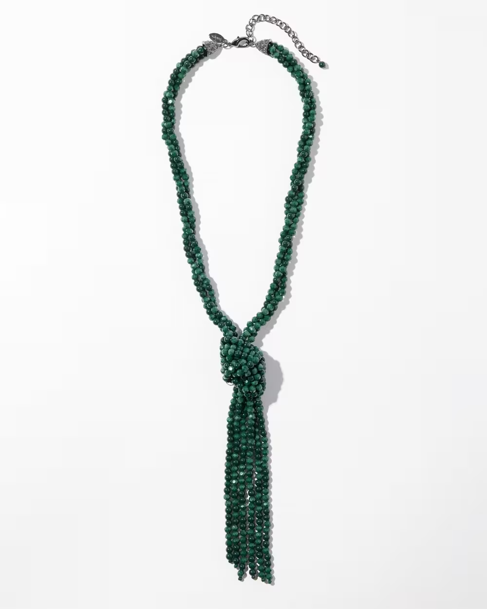 CHICO' S GREEN Y- NECKLACE
