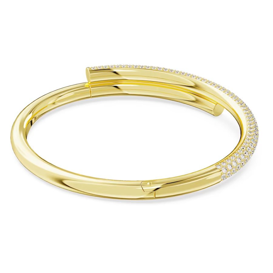 Swarovski Dextera Bangle Magnetic closure, Gold-tone plated