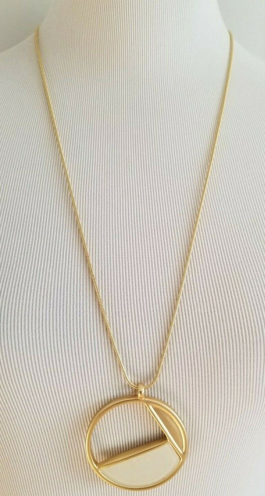CHICO'S GOLDTONE CONVERTIBLE PENDANT NECKLACE