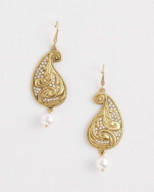 CHICO'S NO DROOP PAISLEY EARRINGS