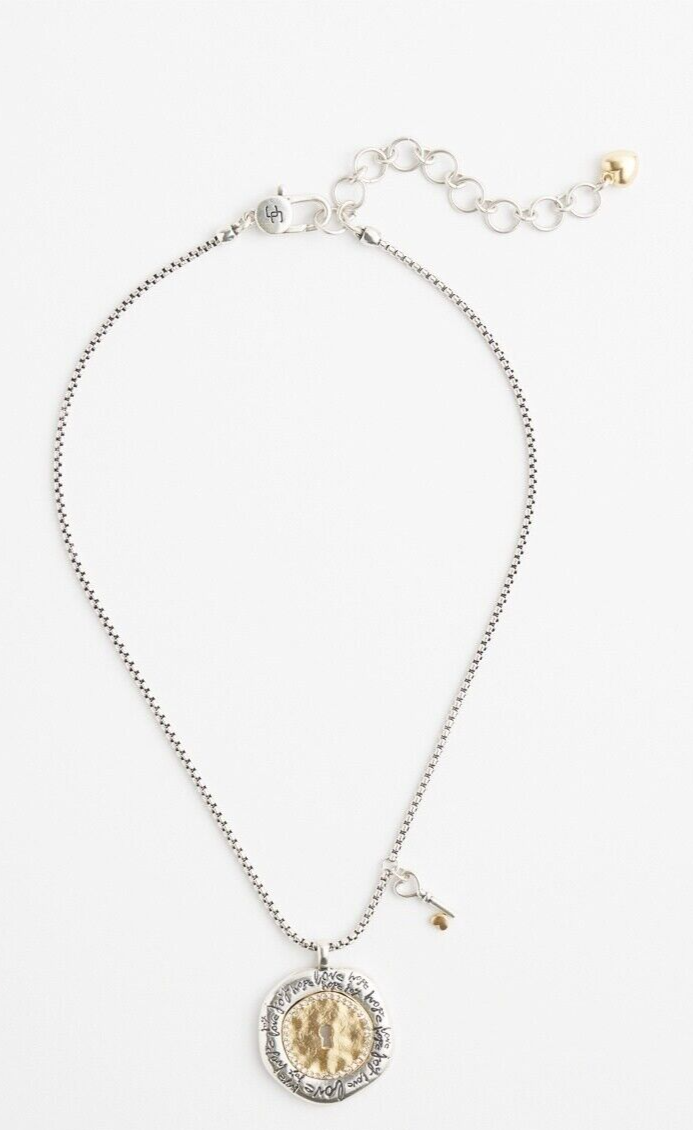 CHICO'S KEYHOLE MEDALLION PENDANT NECKLACE
