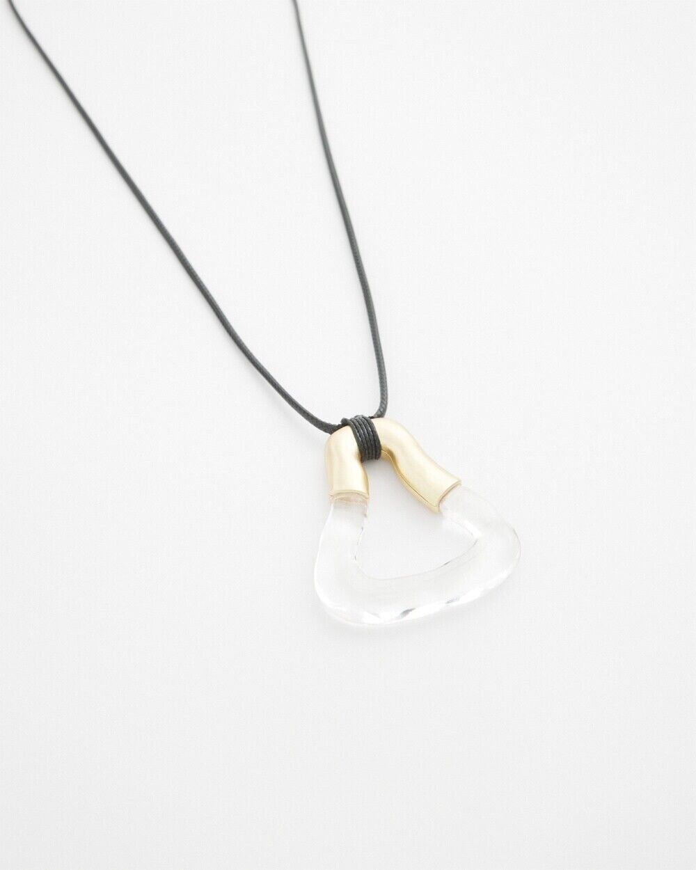 CHICO'S ADJUSTABLE LUCITE PENDANT NECKLACE