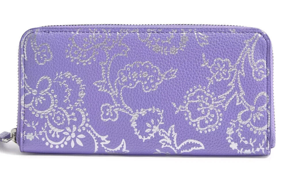 Vera Bradley Essential Continental Wallet, Cotswolds Dahlia Purple