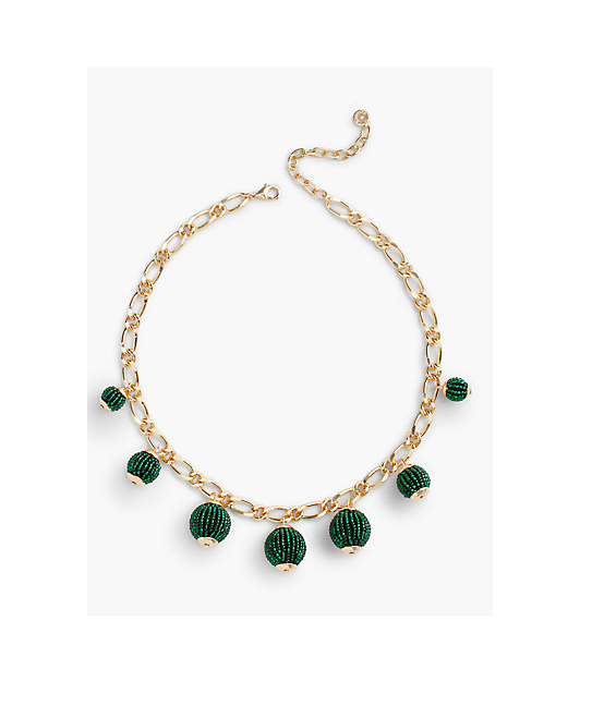TALBOTS Disco Ball Lights Statement Necklace