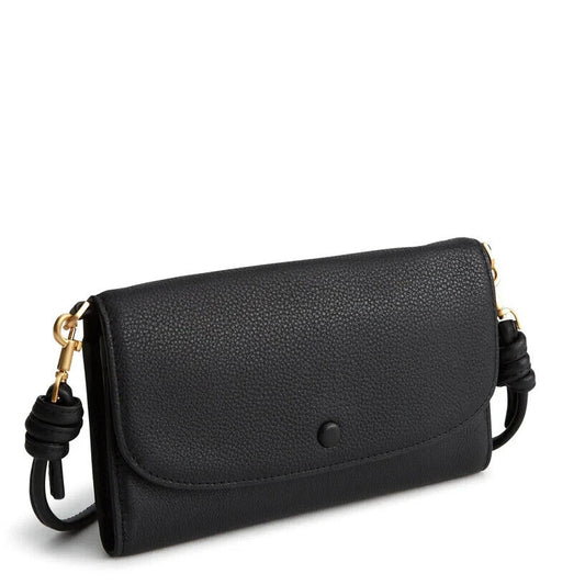 Vera Bradley Wildwood Wallet Crossbody, Moonless Night in Leather