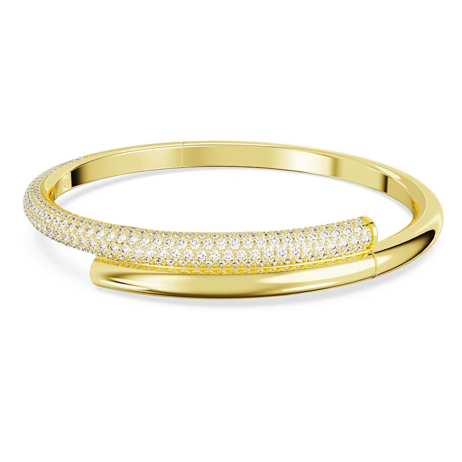 Swarovski Dextera Bangle Magnetic closure, Gold-tone plated