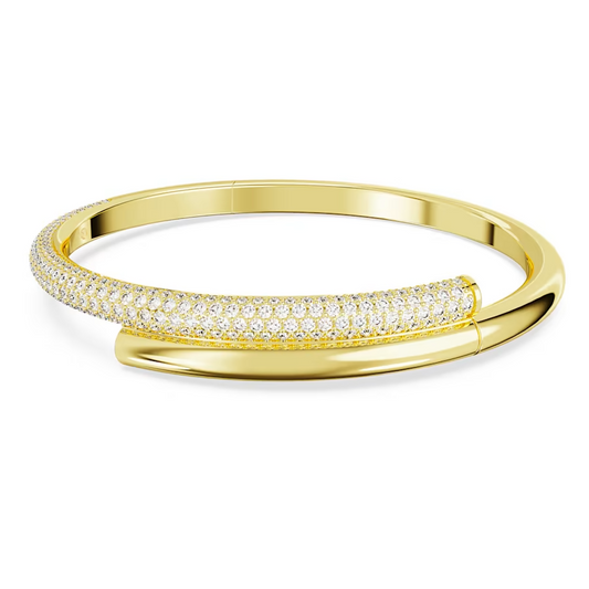 Swarovski Dextera Bangle Magnetic closure, Gold-tone plated