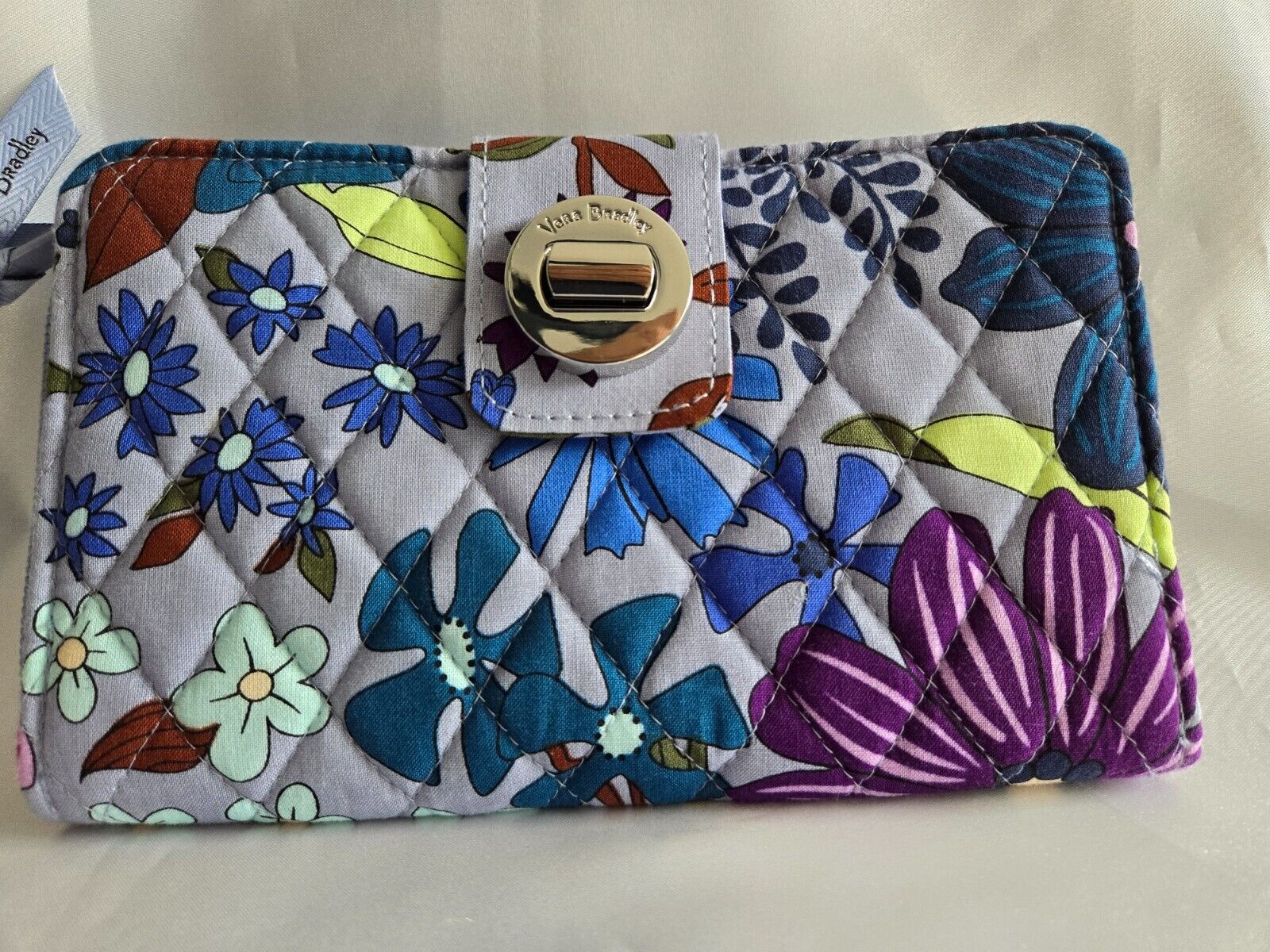 Vera Bradley RFID Cotton Turnlock Wallet, Bengal Lily