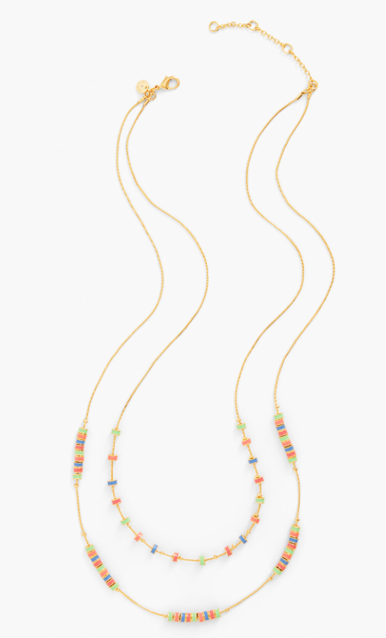 TALBOTS TROPIC STRIPE LAYERED NECKLACE