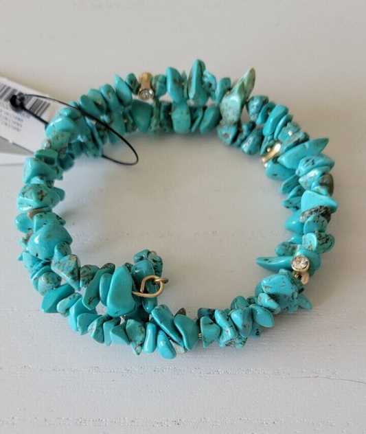 CHICO'S TURQOUISE COIL BRACELET
