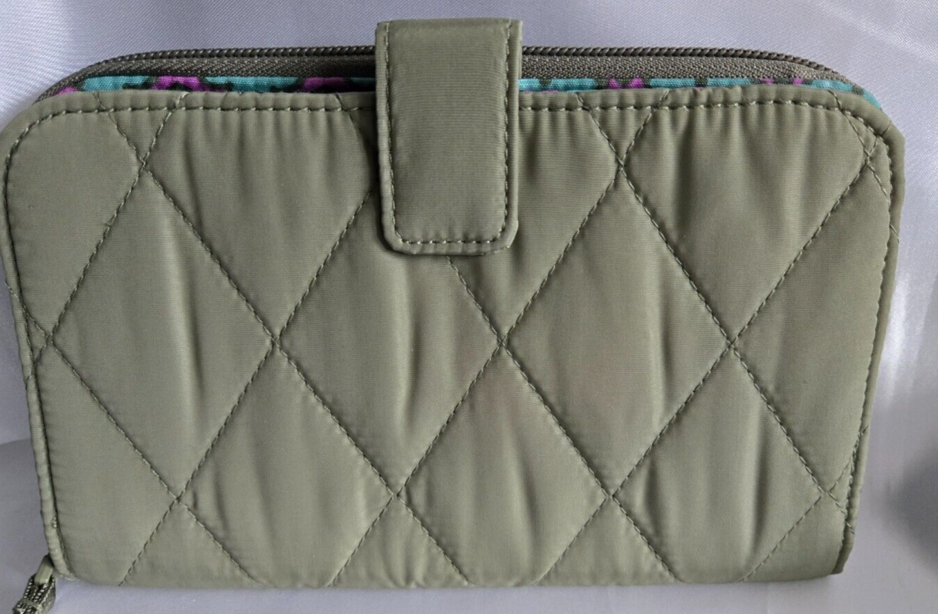 Vera Bradley Essential Tab Wallet, Deep Lichen Green