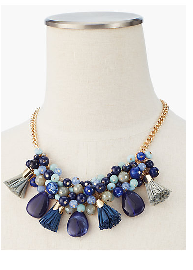 TALBOTS Beaded Raffia Necklace