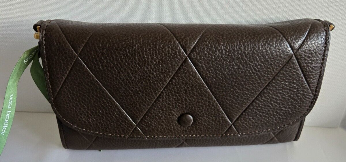 Vera Bradley Wildwood Wallet Crossbody, Demitasse in Leather