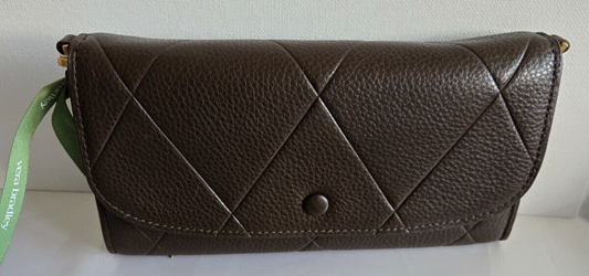 Vera Bradley Wildwood Wallet Crossbody, Demitasse in Leather