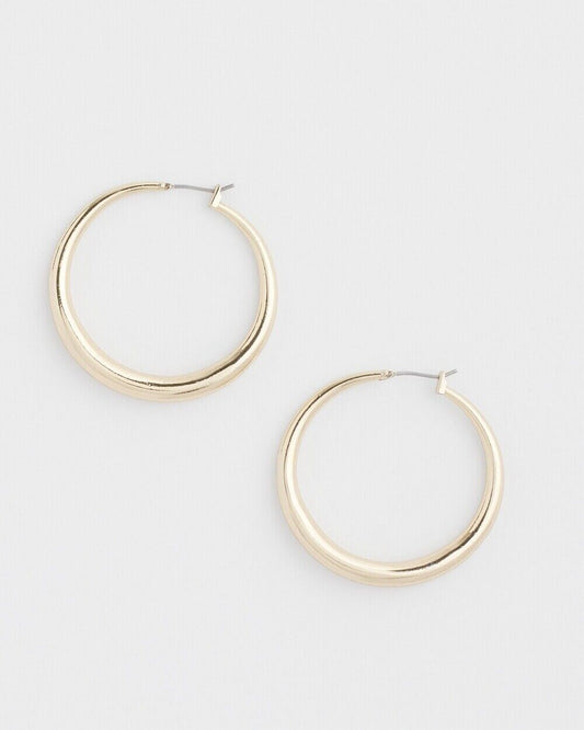 CHICO'S CASSIE GOLD-TONE CIRCLE EARRINGS