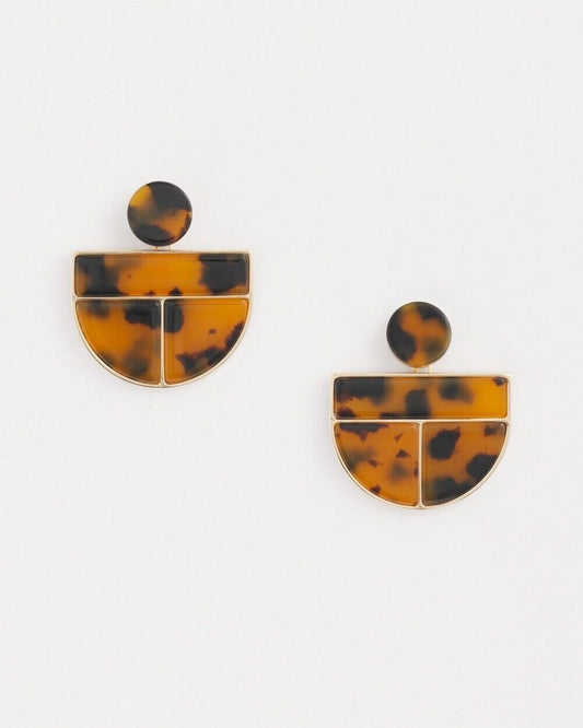 CHICO'S FAUX TORTOISE DROP EARRINGS