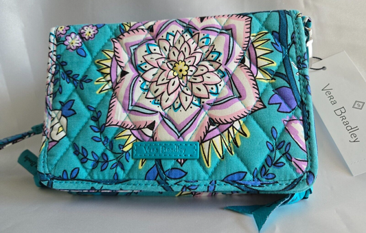 Vera Bradley RFID 3-in-1 Crossbody Purse, Peacock Garden