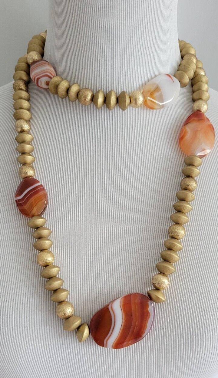 CHICO' S CONVERTIBLE AGATE NECKLACE