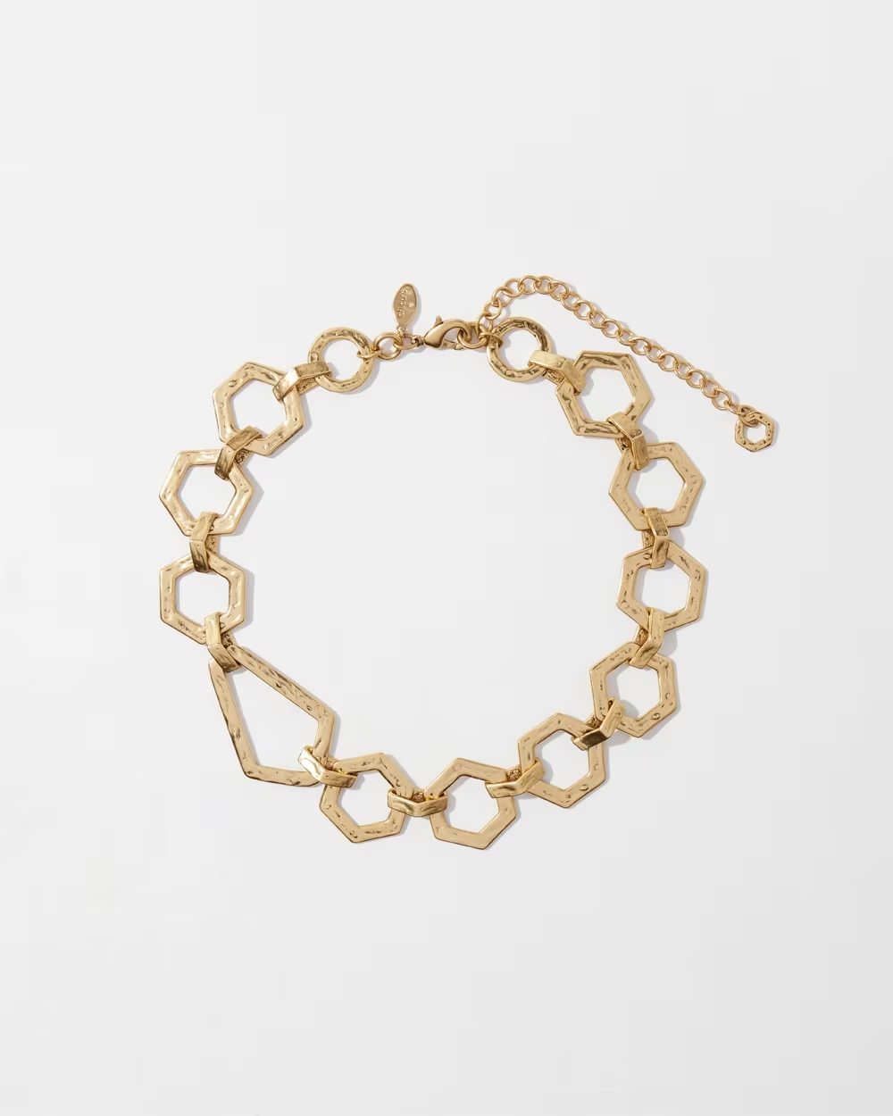 CHICO' S GOLD TONE BIB NECKLACE