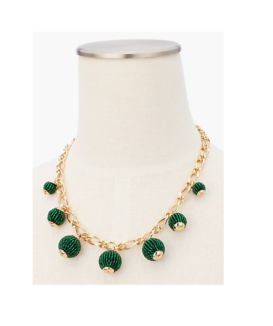 TALBOTS Disco Ball Lights Statement Necklace